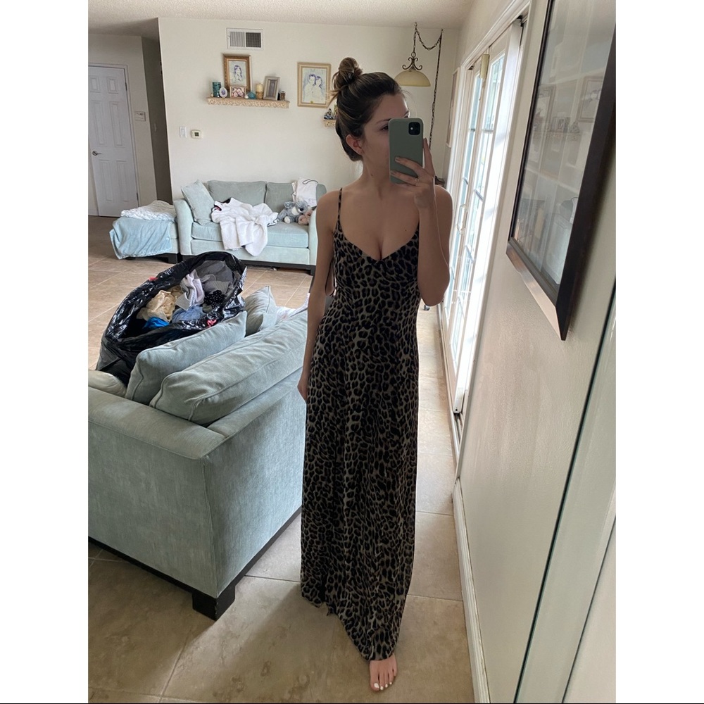 LPA Cheetah Print Maxi Dress